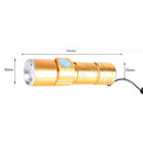 Outdoor Emergency USB Rechargeable 3-Mode Zoom LED Light Mini Flashlight Torch