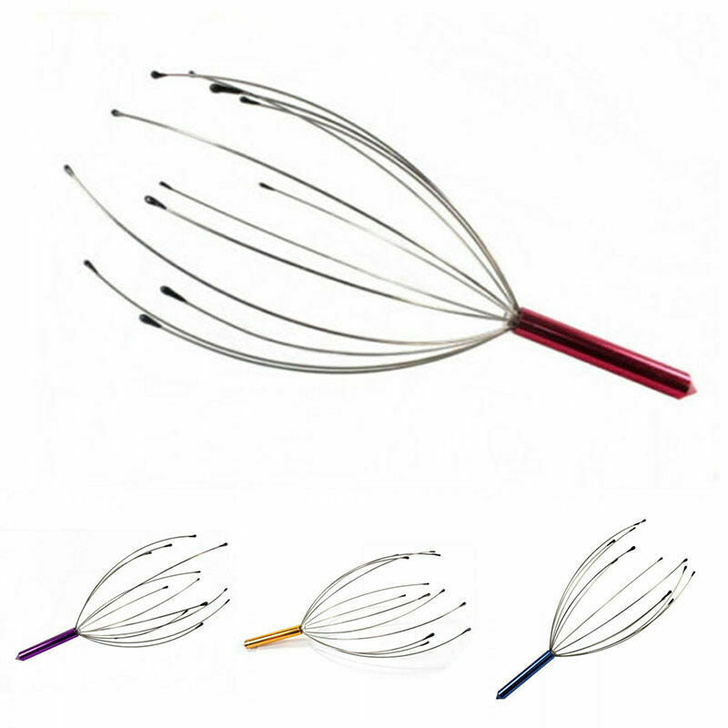 1x Head Massager Octopus Tackle Stress Head Neck Scalp Release Relax Wire G1Q2