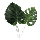 5x Artificial Leaf Faux Monstera Leaf Foliage Palm Leaves Home Decor_Size M