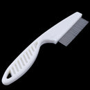 1Pc White Rake Comb Stainless Steel for Dog straight Brush Grooming Pet Suppli..