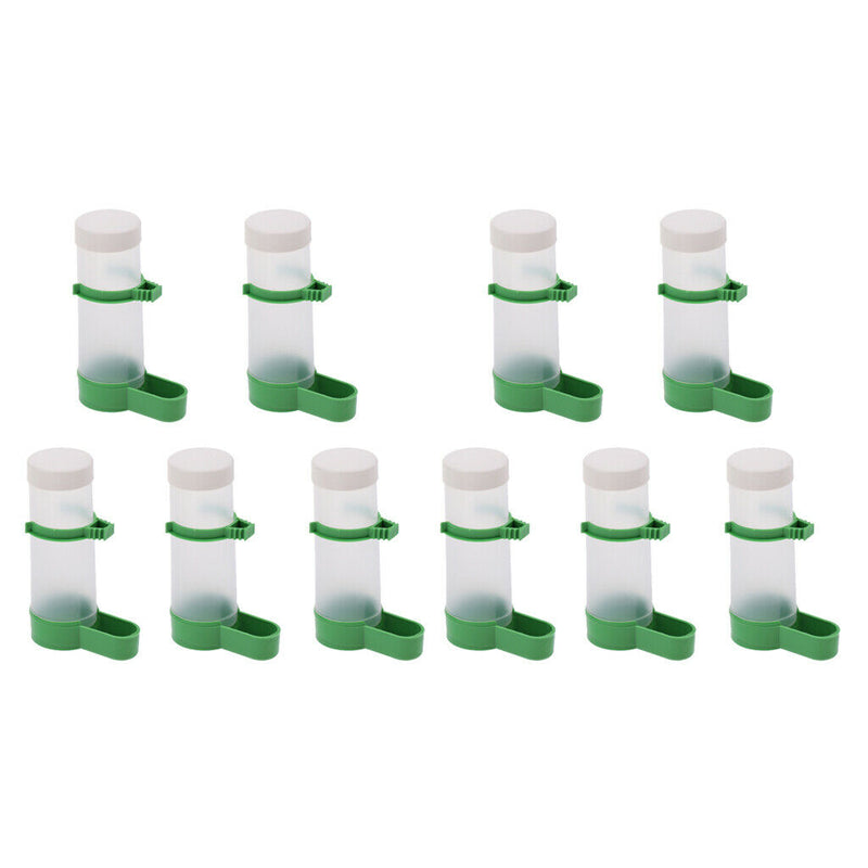 10x Bird Plastic Drinker Feeder Waterer Clip for Parrots Budgie Cockatiel