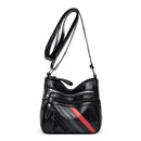 Women Shoulder Bags Leather Multi-pocket Messenger Handbag (Multicolor)