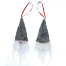 5pcs Xmas Tree Hanging Ornaments Christmas Wreathe Santa Pendants (Grey)