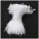 500 Pieces White Snap Lock Pins Loop Price Tag Fastener 5" 130mm R9R1