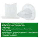 4 Pack Replacement Black & Decker Dustbuster VF110 Filter, Part Compatible  L7A5