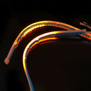 2pcs 30cm Sequential Flexible DRL Turn Signal LED Strip Light Lamp Headlight New