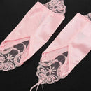 Women' Flora Short Wedding Dress Glove Fingerless Elegant Gloves for Bride