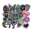 21Pcs neon light style cute stickers for suitcase laptop guitar cool doodle.ES