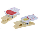 10pc/lot lucky cat wooden clip with fine twine mini clip, craft decorative cl_