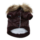 Pet Cat Dog Warm Clothes Winter Coat Dog Cat Pet Jacket Costume Wine Red XL