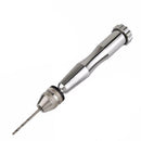 Mini Micro Aluminum Hand Drill with Keyless Chuck +10 Twist Drills Rotary