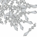 30Pcs Acrylic Crystal Clear Garland Hanging Beads Curtain Wedding Club Part H3I8