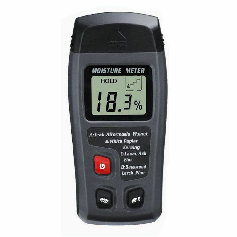 0-99.9% Digital Wood Moisture Meter Tester Damp Hygrometer 2Pins