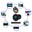 2in1 Led DC12V-24V 2.1A Universal Car Charger USB Port Phone Voltmeter For  J5R5