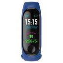 M3 Blood Pressure Oxygen Heart Rate IP67 Waterproof Bracelet (Dark Blue)