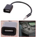 1x AUX Jack Audio Input Cord Cable Car MP3 3.5mm Male To USB Port Adapter Useful