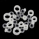15pcs Luminous Silicone Fishing Rod Guides Tips Top Eye Rings with Reel Seat