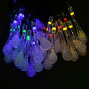 30 LED Solar Power Water Drop String Light Garden Patio Yard Landscape Lamp