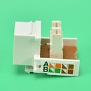 2X White RJ11 6P4C Headset Telephone Module Keystone Jack Socket Phone module Z