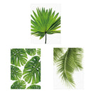 3 Pcs Green Palmetto Canvas Oil Painting Picture Unframed Wall Decor Art M