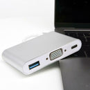 New Type-C To VGA PD USB C Hub Adapter Dock For Type-c