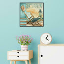 5D DIY Full Drill Diamond Painting Sea Beach Chair Cross Stitch Embroidery