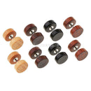 4 Pairs 1.2mm 16g Wooden Ear Tunnel Plugs Stud Earrings for Women Men Gifts