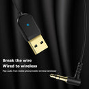 C-01 AUX USB Car Bluetooth 5.0 Receiver 3.5mm Jack Car Kit Adapter Dongle A