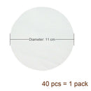 40Pcs Round Paper Silicone Oil Non-Stick Baking Papers Pad Mats White Dia 11cm