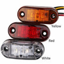 1pc 2 LED White Side Marker Clearance Light Lamp Car Truck Trailer Caravan 12V