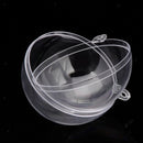 10x Clear Plastic Ball Baubles Sphere Fillable Christmas Tree Ornament 60mm