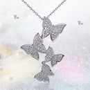 Butterfly Rhinestone Pendant Necklace Fashion Women Statement Chain Choker A