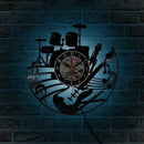 Timelike Cd Vinyl Record Wall Clock Modern Design Musical Theme Decorative