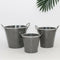 1xNordic Garden Planter Flower Plant Bucket for Weeding Decor- Dark Gray