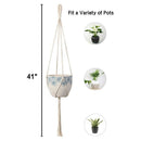 Macrame Plant Hanger 2Pcs Indoor Outdoor Wall Hanging Planter Basket - Cott M3Q9