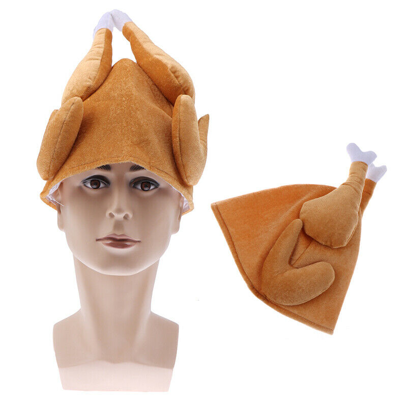 Turkey Thanksgiving Hat Novelty Cooked Chicken Bird Secret Santa Fancy DresS Hn