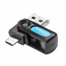 2 in 1 USB OTG Card Reader Micro USB OTG TF SD Card Reader Adapter (Blue)