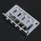 Cigar Box Guitar Parts: 4-string Chrome Hard-tail Adjustable Bridge
