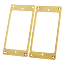 2 Pcs Metal Flat  Pickup Mounting Ring Set For Electric Guitar Spare Part - 2mm