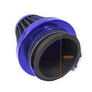 48mm Tapered Motorcycle Air Filter Mushroom Head Pod Filter Cleaner Blue