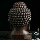 2019 High Chinese Wood Carved Shakyamuni Amitabha Buddha Tathagata Head Sta V2K1