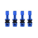 4pcs Car Stainless Steel Clamp-in Tubeless Tyre Tire Wheel Valves (Blue)