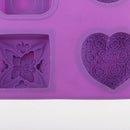 4 Shapes Silicone Fondant Mould Cake Decor Baking Chocolate Soap Icing Molds