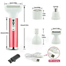 5-in-1 Women Electric Lady Shaver Epilator Facial Leg Body Nose Hair Removal
