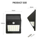 26Led Solar Wall Light Sensor Outdoor Solar Wall Light PIR Motion Sensor So F3U9