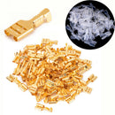 100Pcs 4.8mm Crimp Terminal Female Spade Connector w/ Insulating Sleeve 22~16AWG