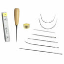 18 Pieces Leather Craft Tools With Hand Sewing Needles Drilling Awl Waxed T K5G2