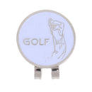 Sturdy Golfer Magnetic Hat Clip Golf Ball Marker for Golf Cap Visor White