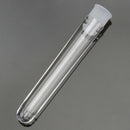 10Pcs  12*75MM Plastic Lab Test Tubes Metal Caps Screw Top Lid Round Bottom