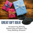 Coasters Set of 6 in Holder - Protect Furniture From Water Marks & Damage - N7X4